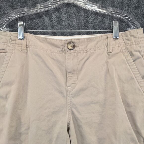 Eddie Bauer Womens Blakely Chino Shorts Tan Size 10 Slash Pockets Cotton - Picture 6 of 12